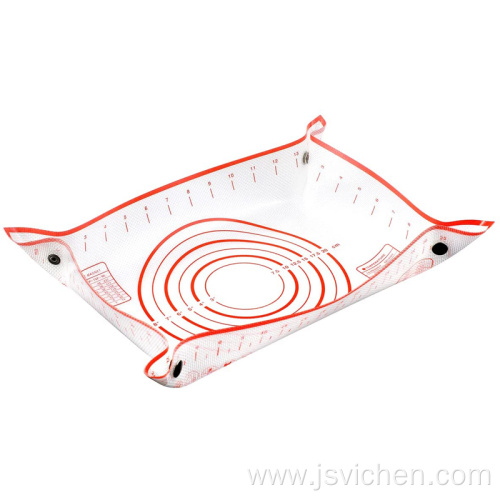 Heat resistant leakproof silicone baking mat